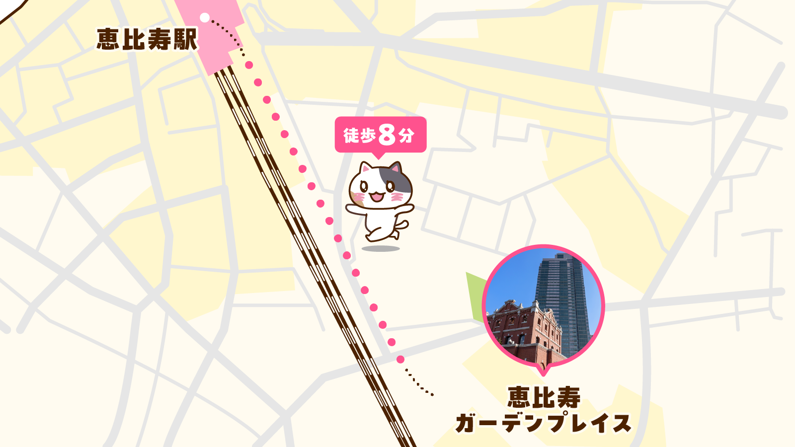 みんなの介護入居相談センターへの行き方の地図画像